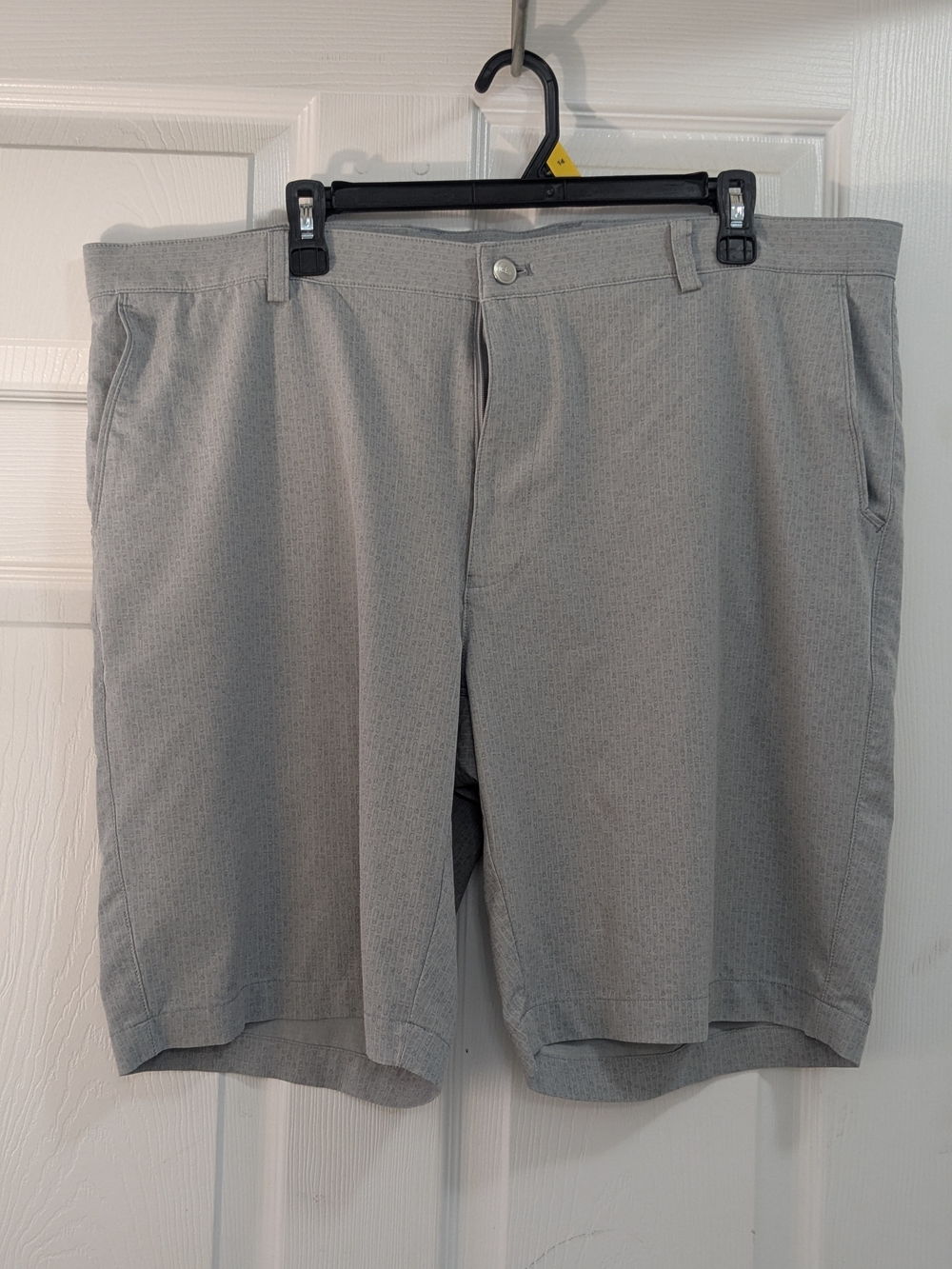 Peter Millar Light Gray Performance Flat-Front Shorts